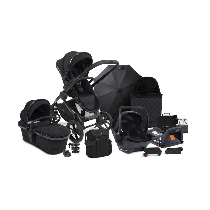 iCandy Peach 7 Designer Collection Cerium Complete Cocoon and Base Bundle – Black