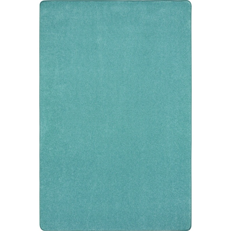 Just Kidding 12′ x 6′ area rug in color Seafoam