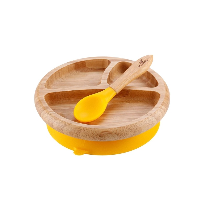 Bamboo Baby Suction Plate & Spoon Blue