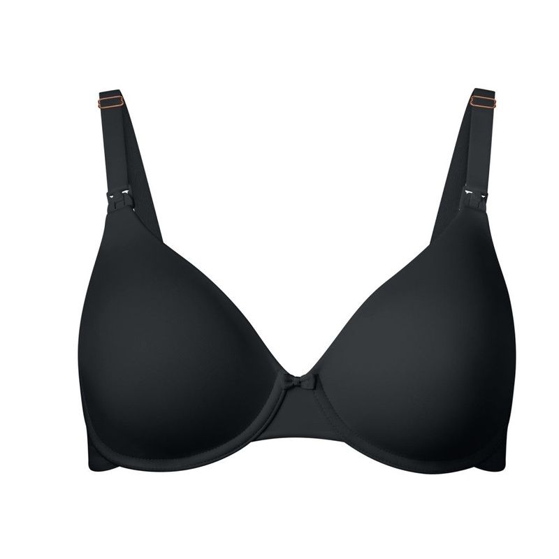 Belle Flexible Underwire Nursing Bra 32 D Black