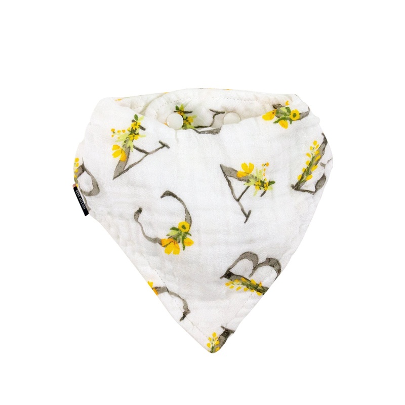 Oh So Soft Muslin Bandana Bib – Floral Alphabet