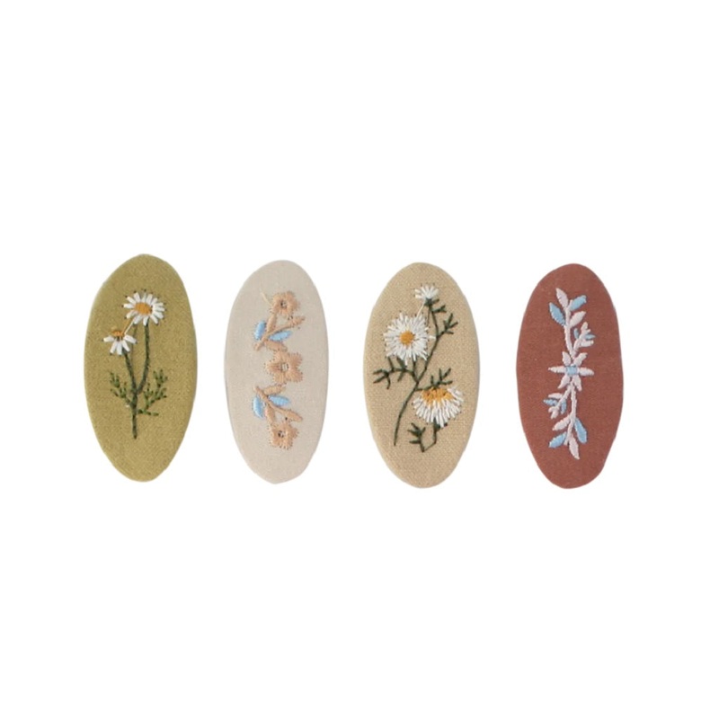 Embroidered Pop Clip Hair Accessory Goldenrod