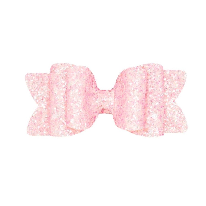Handmade Glitter Bow Headband Crystal Pink
