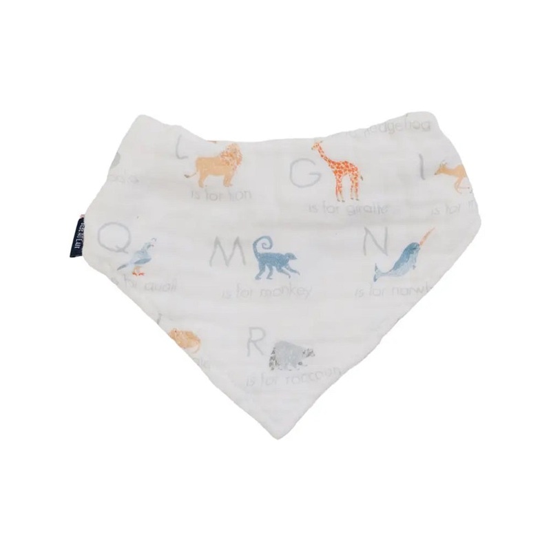 Oh So Soft Muslin Bandana Bib – Animal Alphabet