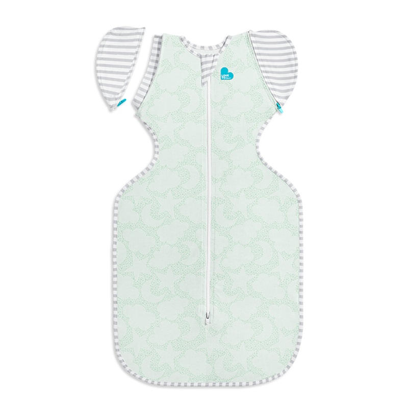 Organic Love to Dream Swaddle Up Transition Bag 1.0 TOG Celestial Dot Mint Medium: 13-19 lbs