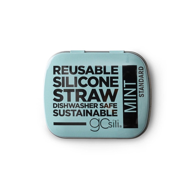 Reusable Silicone Straw in Travel Tin – Standard Size Purple
