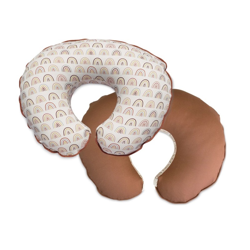 Organic Boppy Original Slipcover Green Little Leaves