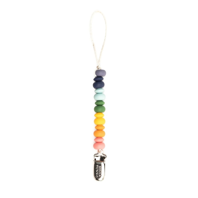 Silicone Pacifier Clip Black Marble