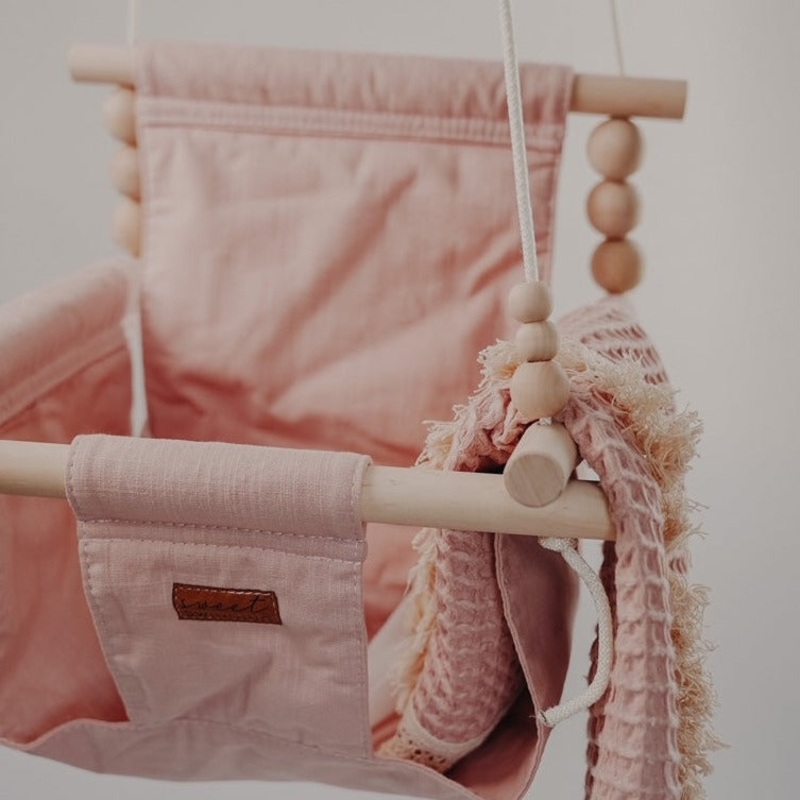Indoor Baby/Child Swing – Pink 0 Braided White 8′