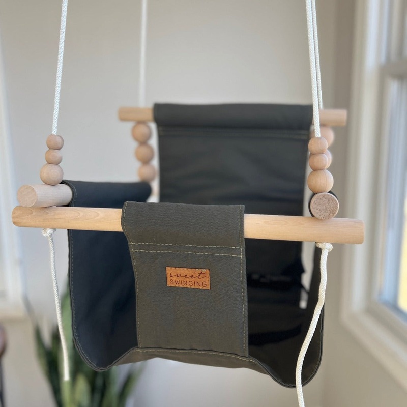 Indoor Baby/Child Swing – Thyme 0 Braided White 8′