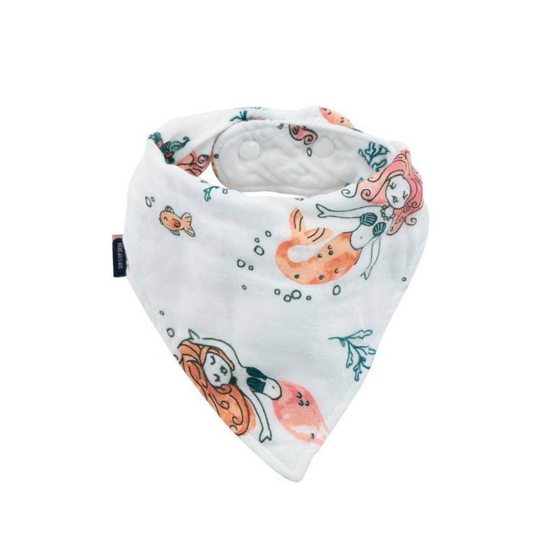 Oh So Soft Muslin Bandana Bib – Mermaid
