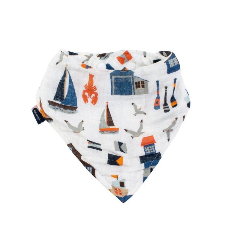 Oh So Soft Muslin Bandana Bib – Nautical