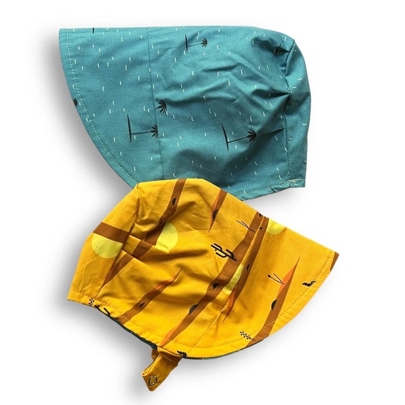 Organic Reversible EcoBonnet Sun Hat – Desert Oasis XXS 0-3 months