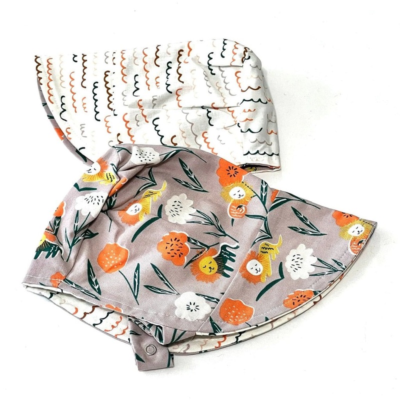 Organic Reversible EcoBonnet Sun Hat – Leo XXS 0-3 months