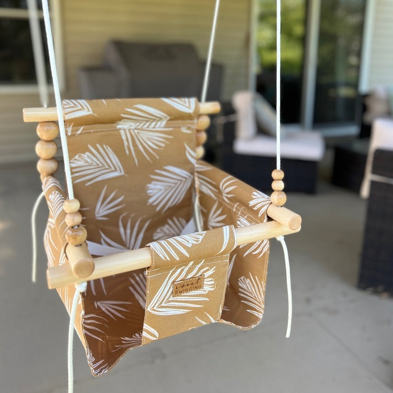 Outdoor Baby/Child Swing – Nutmeg Leaf 0 Braided White 8′