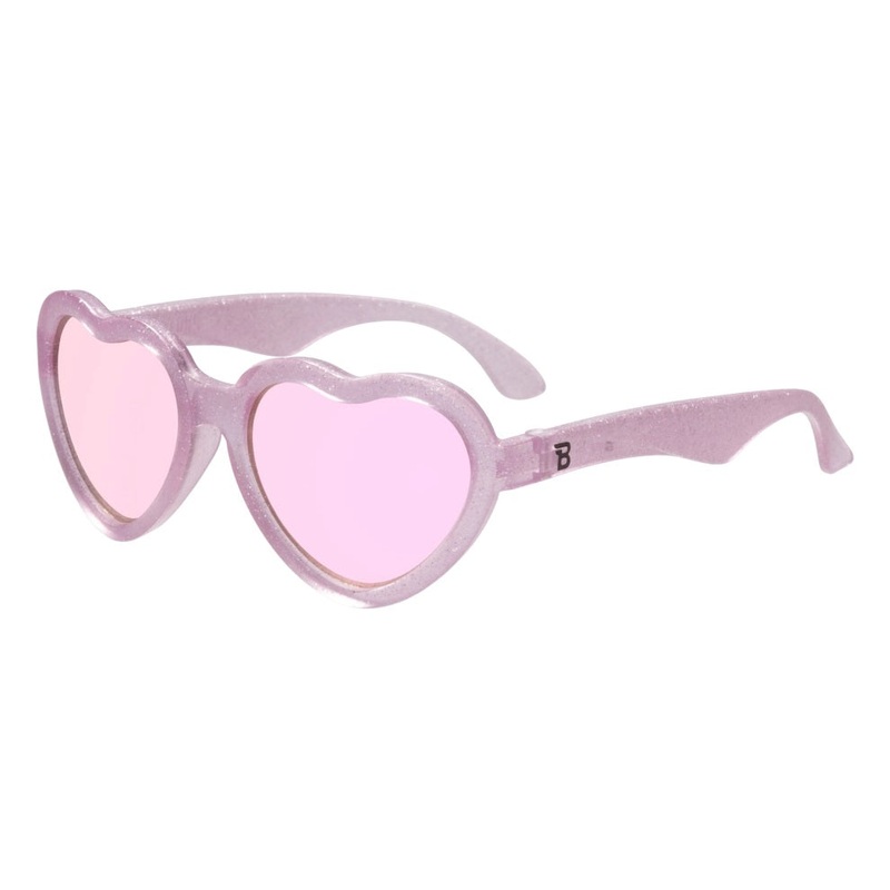 Baby and Kids Heart Sunglasses – Sparkle Squad/Lavender Mirrored Lenses 0-2 years