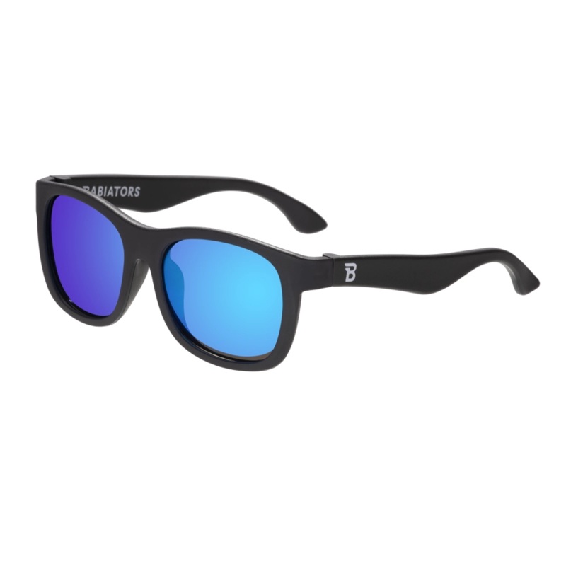 Baby and Kids Navigator Polarized Sunglasses – Jet Black/Mirrored Lens 0-2 years