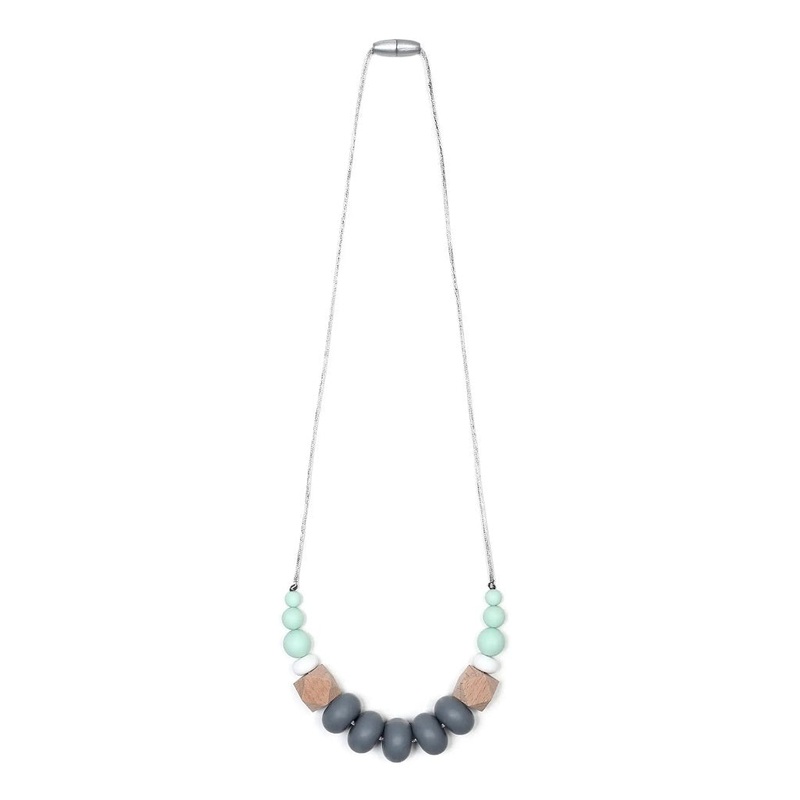 Harper Teething Necklace Black/Oatmeal
