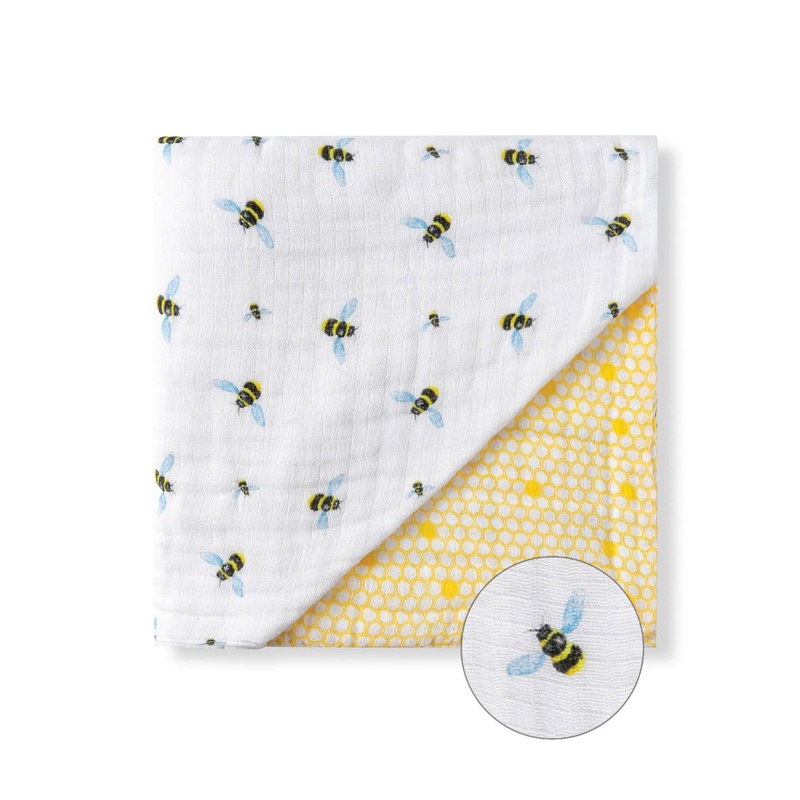 Organic Reversible Snug Blanket – Bee