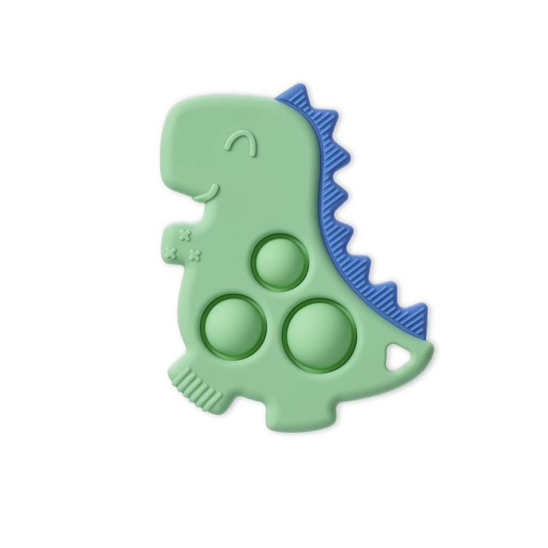 Itzy Pop Sensory Popper Teether – Green Dino