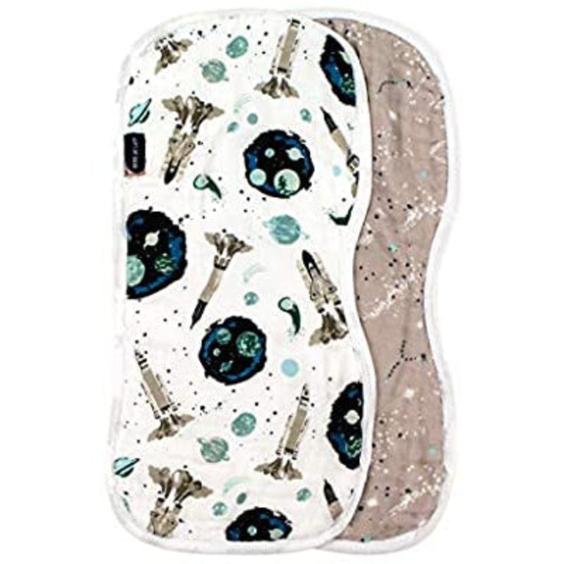 Luxury Muslin Burp Cloth Set – Space + Galaxy