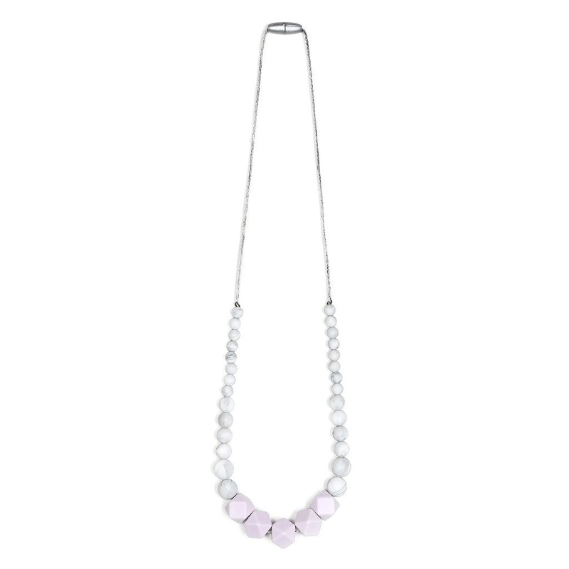 Madison Teething Necklace Marble/Blue