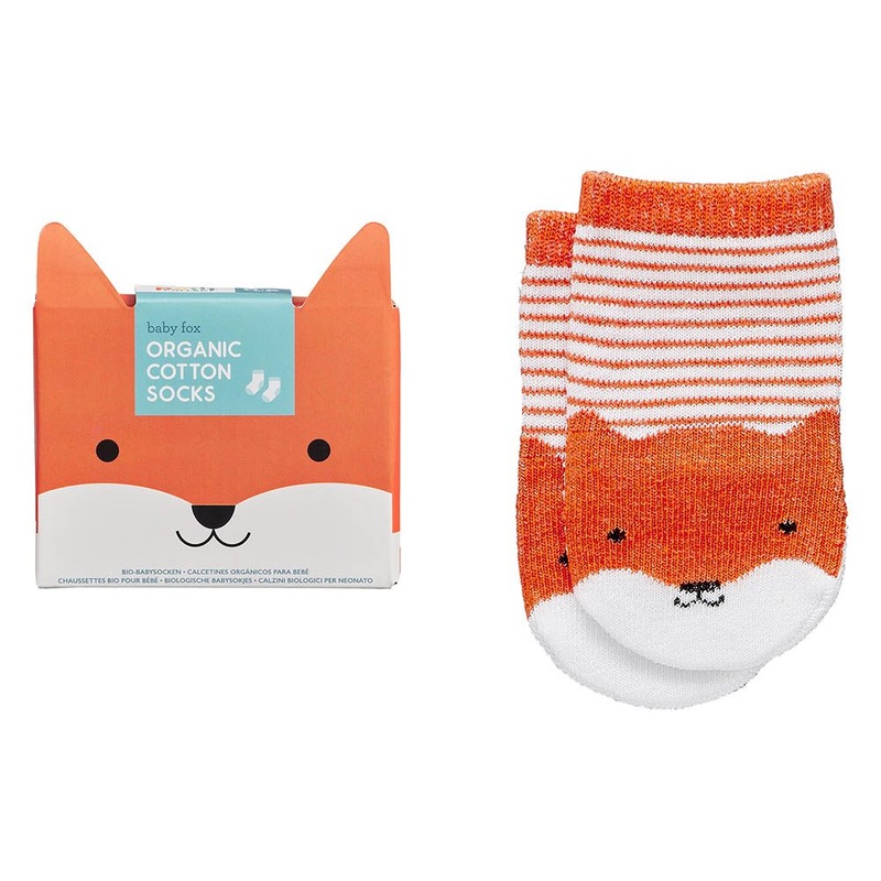 Organic Cotton Fox Baby Socks 0-6 months