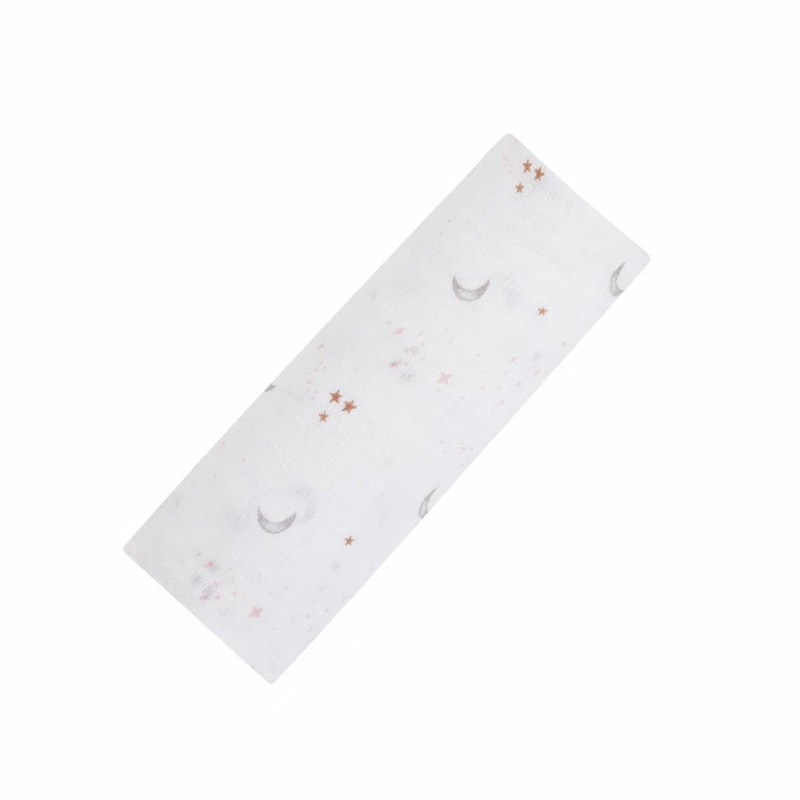 Organic Cotton Muslin Swaddle – Star + Moon