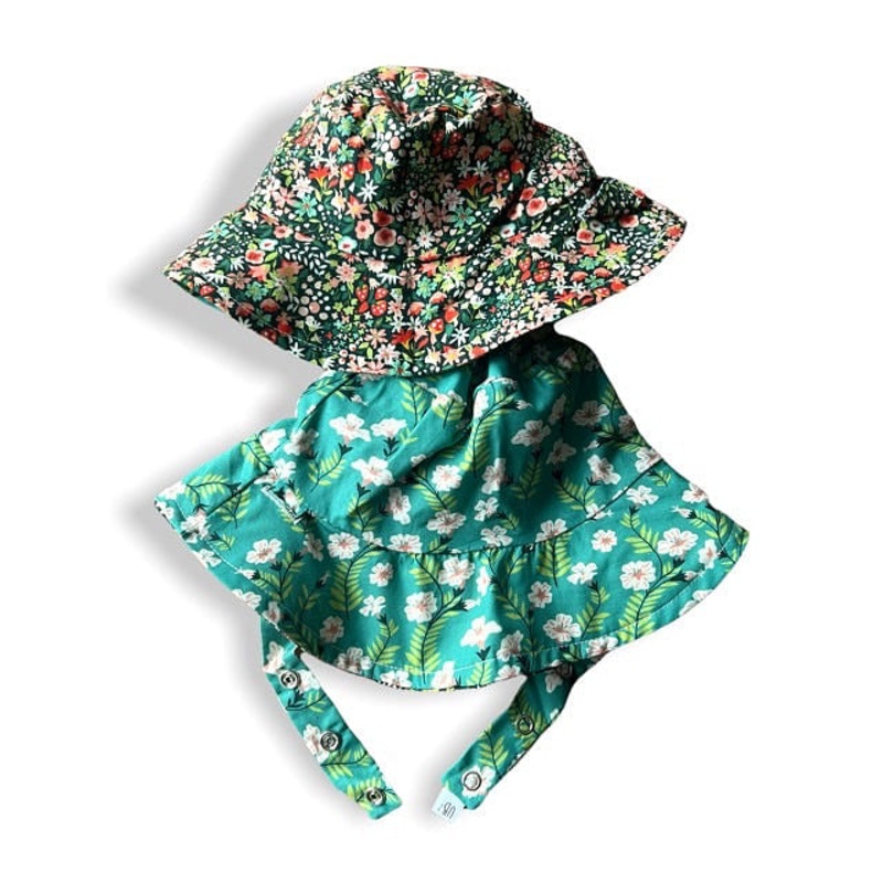 Organic Reversible Bucket Sun Hat – Amour XXS (0-3 months)