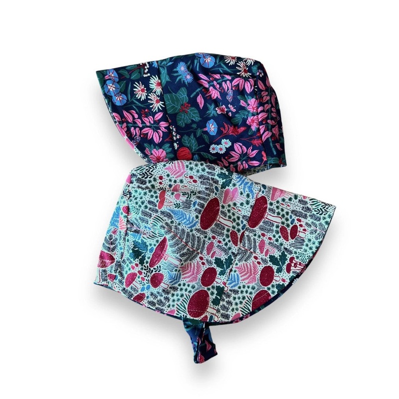 Organic Reversible EcoBonnet Sun Hat – Forest Path 0-3 months/XXS