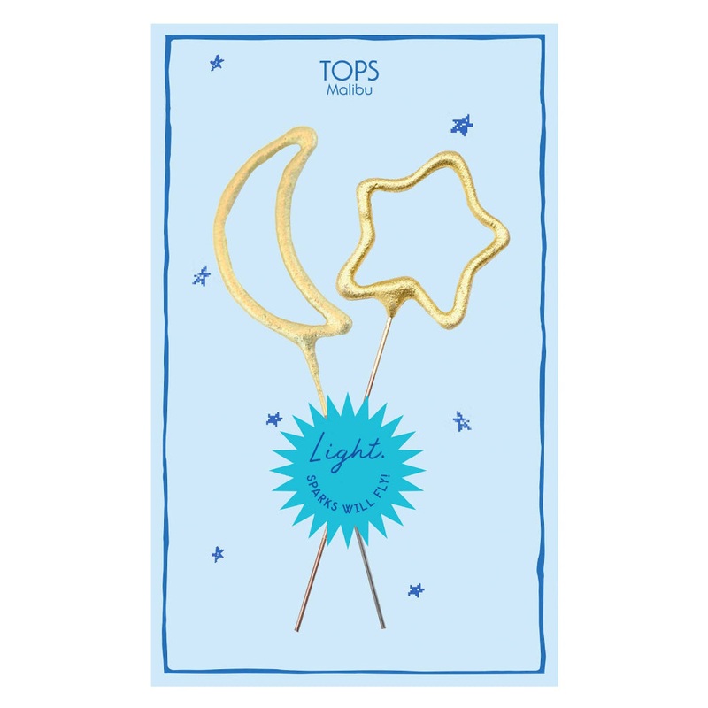 Mini 4″ Gold Moon & Star Sparkler Card – Celestial Magic