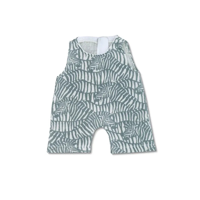 Muslin Doll Overalls Zebra Print