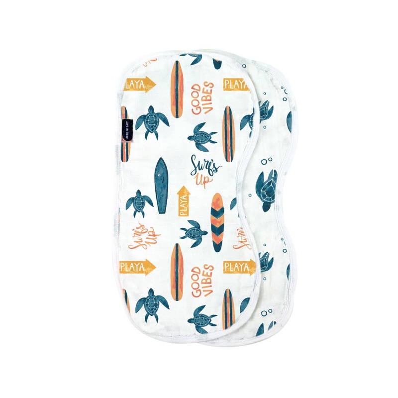 Oh So Soft Muslin Burp Cloth Set – Surf + Sea Turtles
