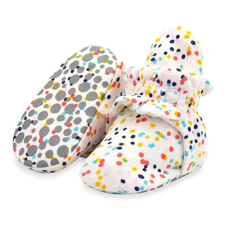 Organic Cotton Baby Booties – Confetti 0-3 months