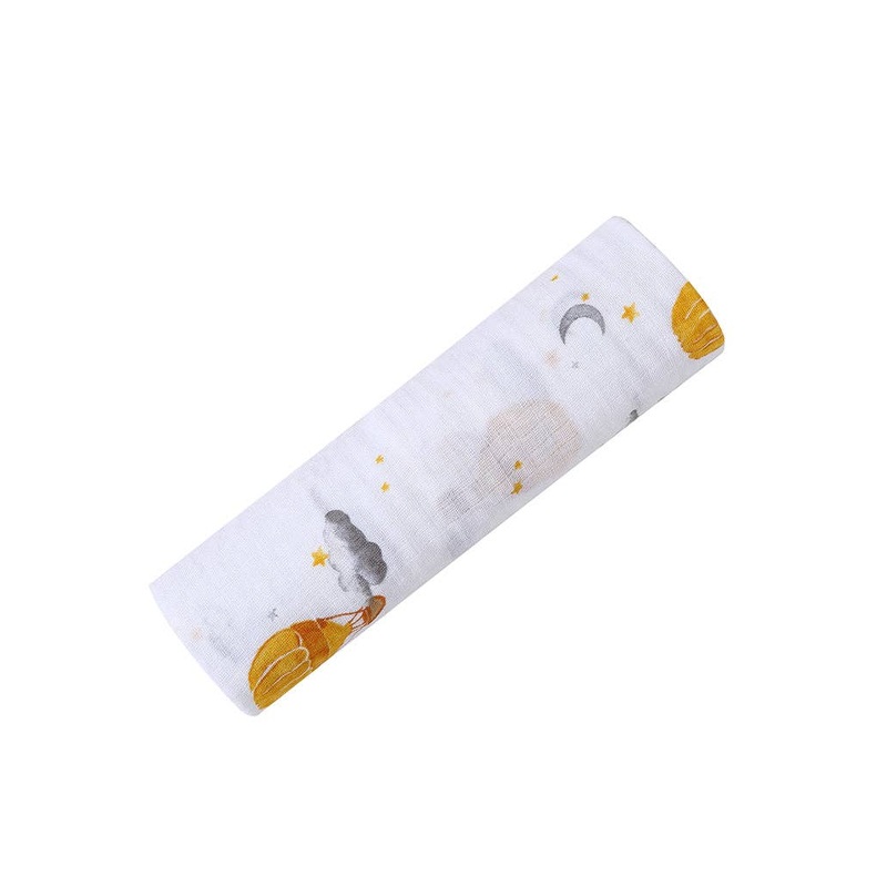 Organic Cotton Muslin Swaddle – Hot Air Balloon