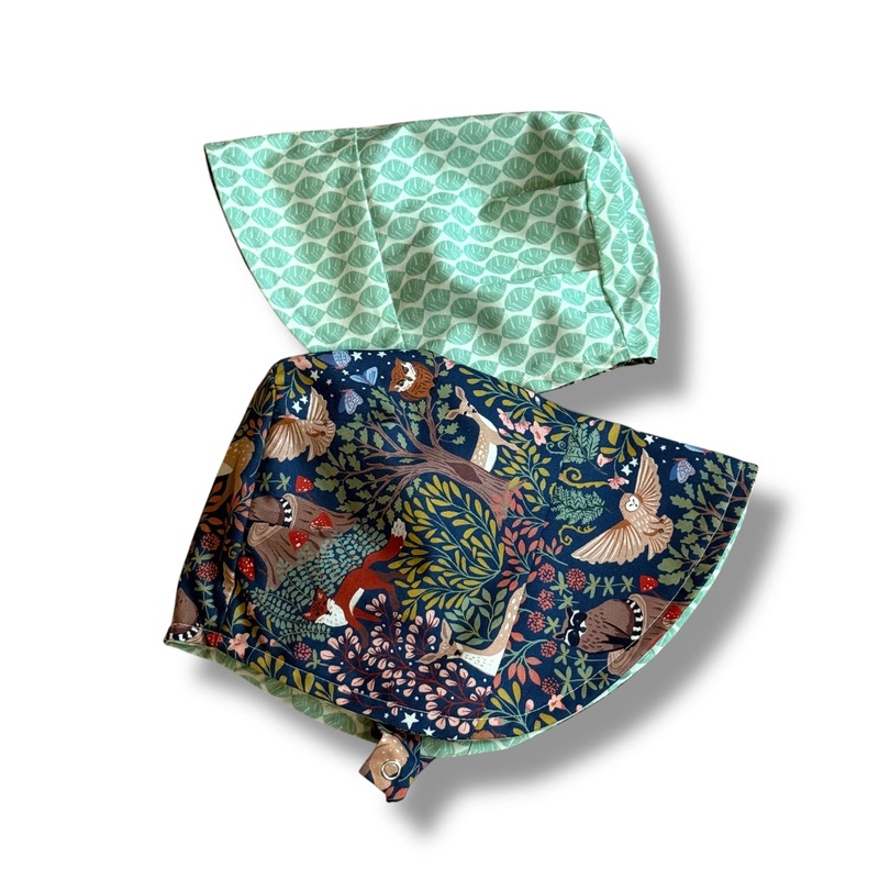 Organic Reversible EcoBonnet Sun Hat – Enchanted Forest 0-3 months/XXS
