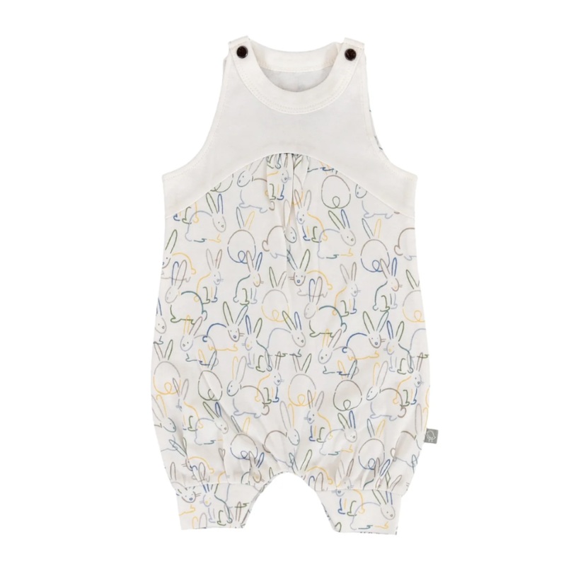 Organic Sleeveless Romper – Bunnies 0-3 months
