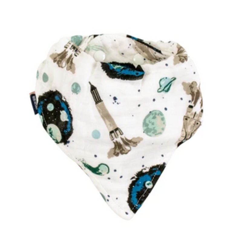 Oh So Soft Muslin Bandana Bib – Space