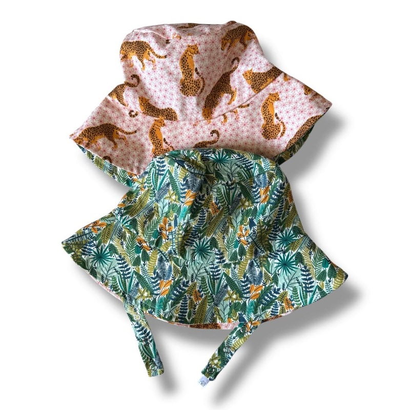 Organic Reversible Bucket Sun Hat – Jungle XXS (0-3 months)