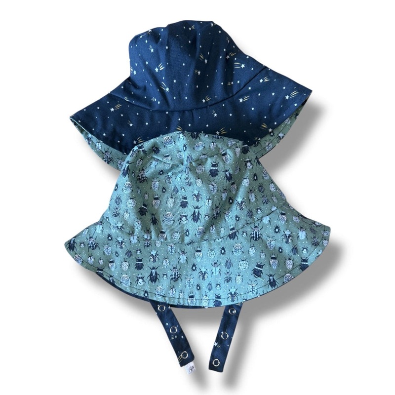 Organic Reversible Bucket Sun Hat – Scarab XXS (0-3 months)