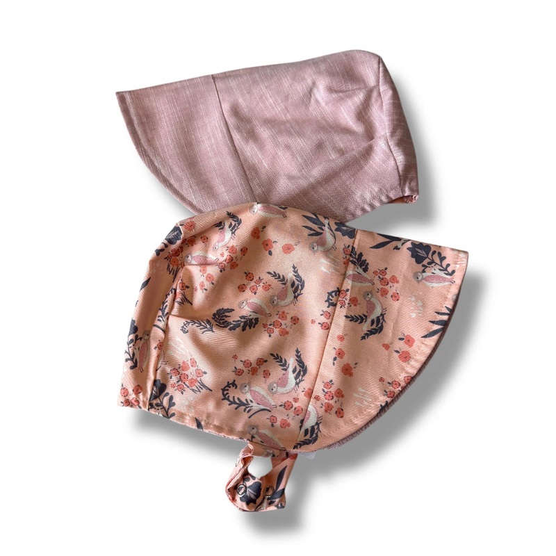 Organic Reversible EcoBonnet Sun Hat – Aviary 0-3 months/XXS
