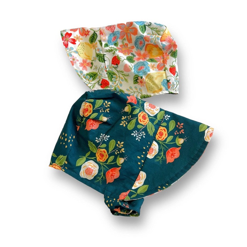 Organic Reversible EcoBonnet Sun Hat – Garden Grove XXS (0-3 months)