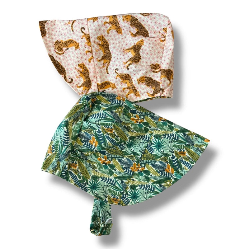 Organic Reversible EcoBonnet Sun Hat – Jungle 0-3 months/XXS