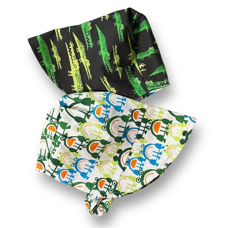 Organic Reversible EcoBonnet Sun Hat – Wetlands 0-3 months/XXS