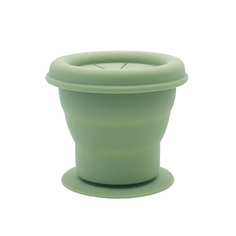 Silicone Collapsible Snackpot Cameo Green